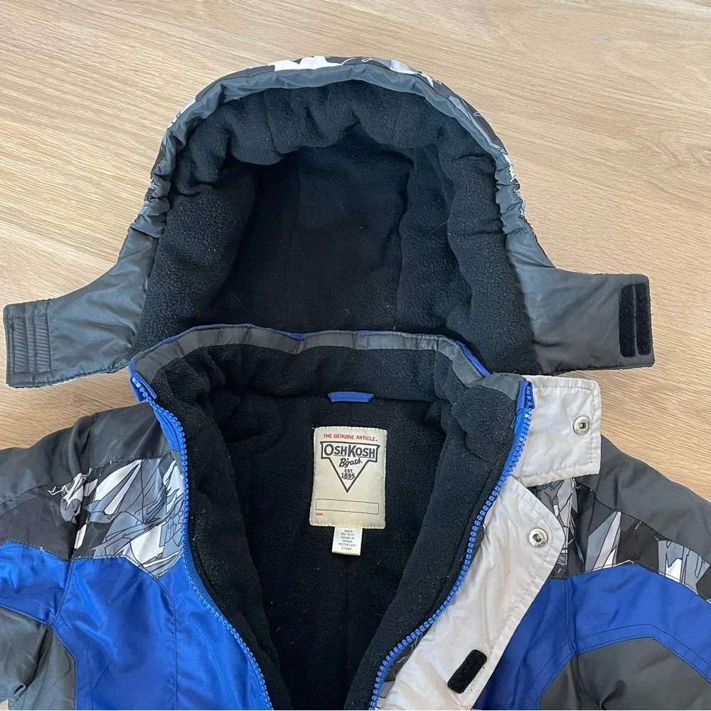 Oshkosh Blue Hooded Winter Jacket 5/6